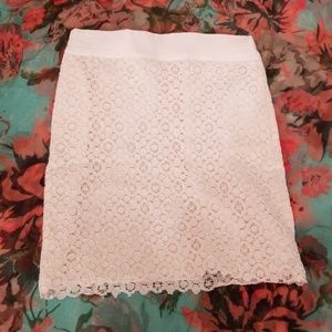 The Limited white lace skirt
